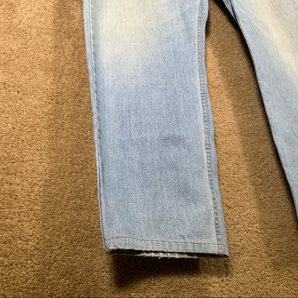Vintage 90s LEVI’S Mens Jeans Sz 38x30 Straight 505 Light Wash Blue Denim Cotton - Picture 7 of 10